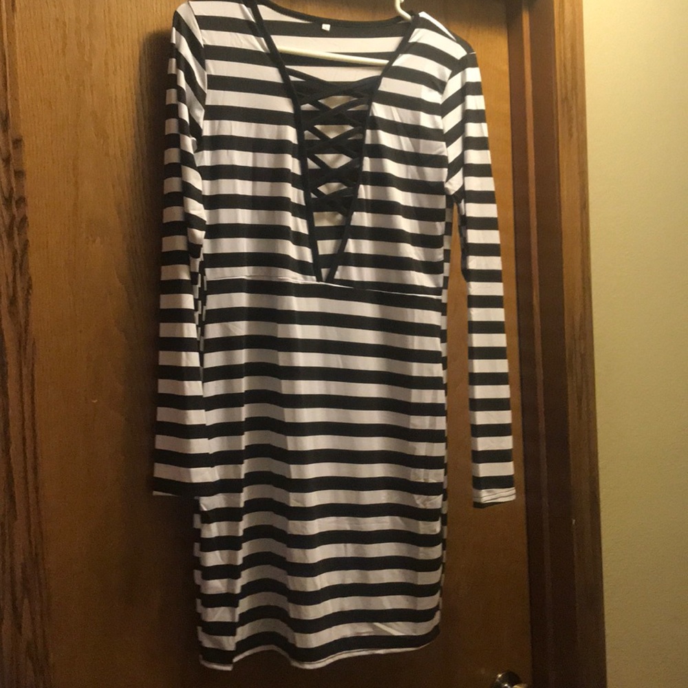 🔥Halloween prisoner stripped Sexy Dress🔥